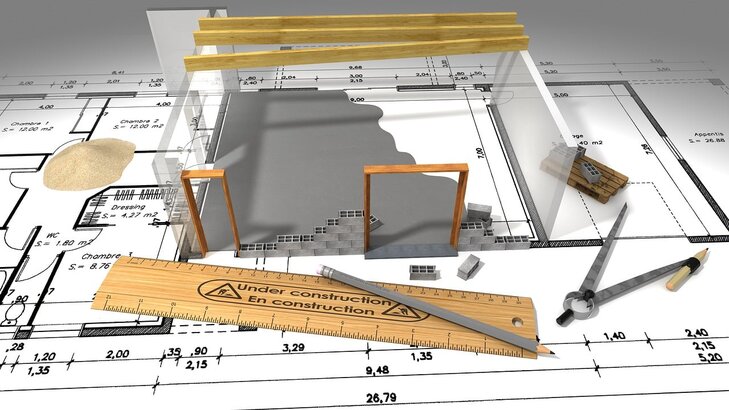 Interno di abitazione durante i lavori di ristrutturazione