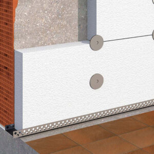 Edificio con installazione di cappotto termico sulle facciate